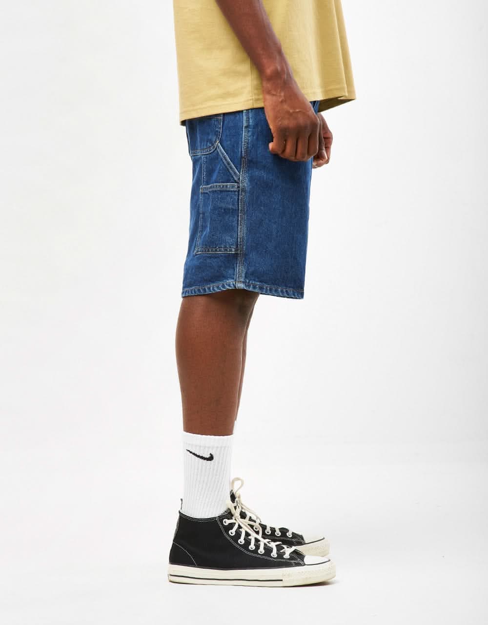 Carhartt WIP Single Knee Short - Blue (Stone Washed)