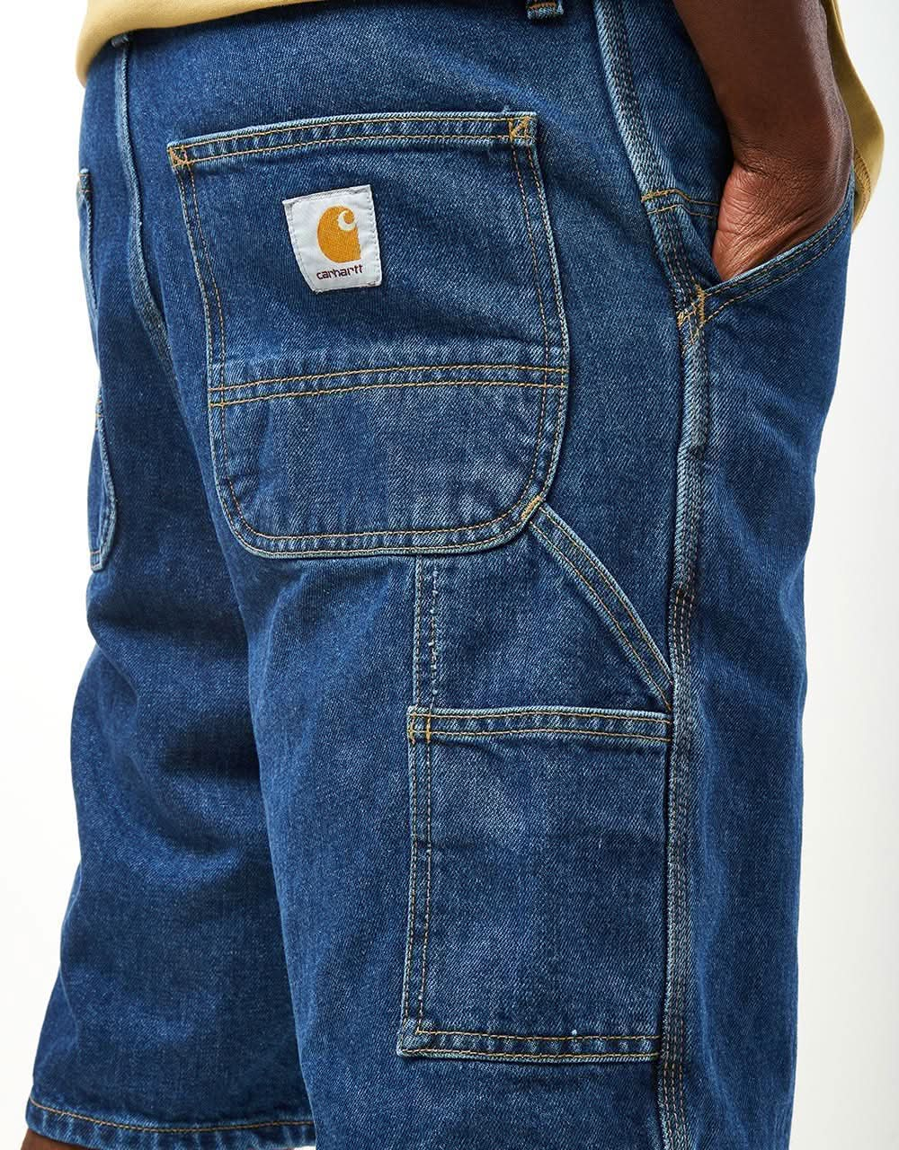 Carhartt WIP Single Knee Short - Blue (Stone Washed)