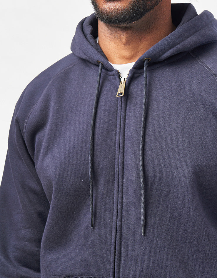 Carhartt WIP Hooded Chase Jacket - Dark Navy/Gold
