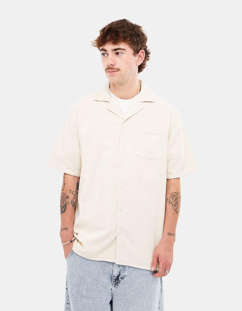 Route One Cord Pool Shirt - Natural