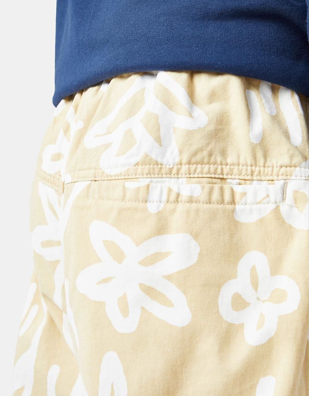 Route One Organic Baggy Pants - Wildflower Stone/White