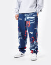 Route One Organic Baggy Pants - Yamato Navy/White/Red