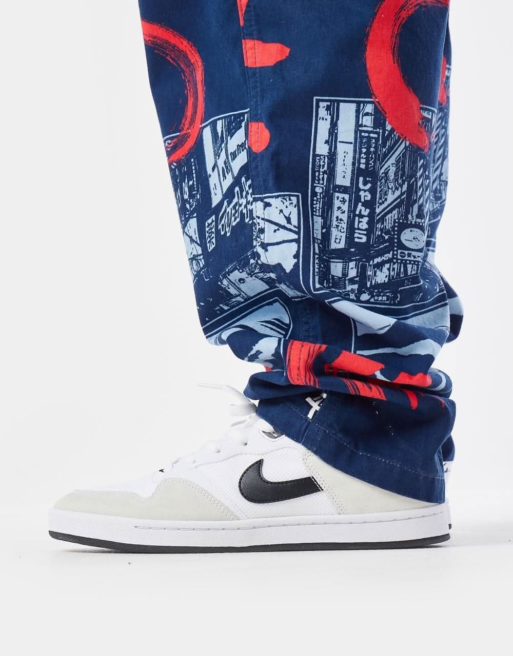 Route One Organic Baggy Pants - Yamato Navy/White/Red