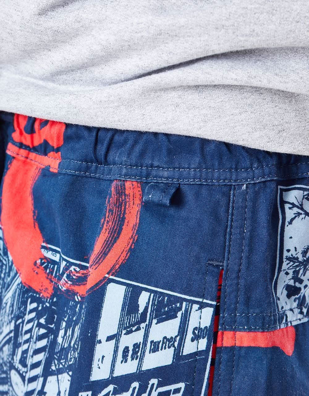 Route One Organic Baggy Pants - Yamato Navy/White/Red