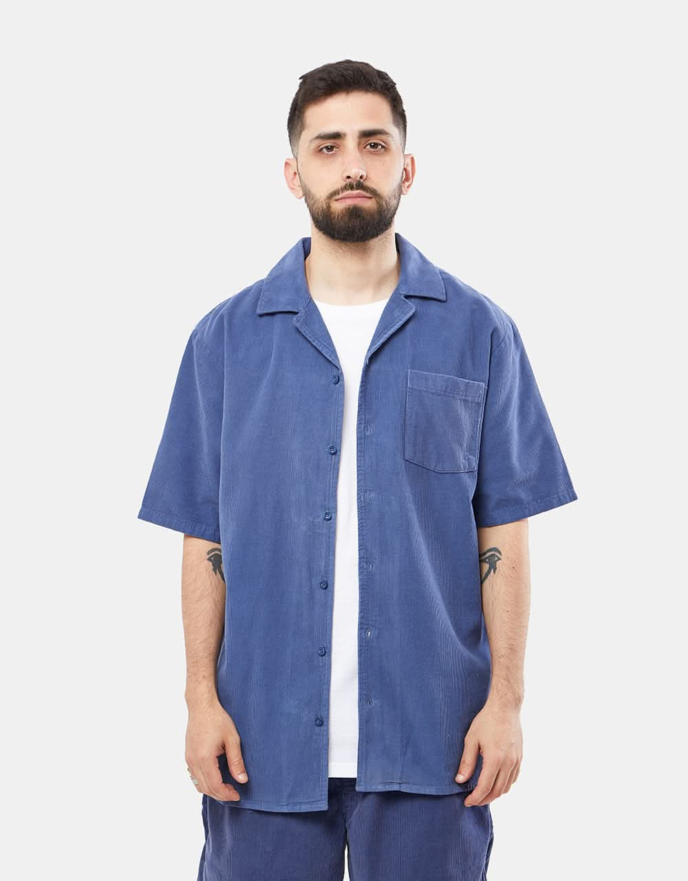 Route One Cord Pool Shirt - Vintage Indigo