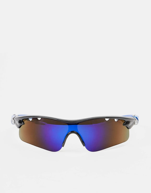 Route One Kenny Sunglasses - Black/Purple Mirror