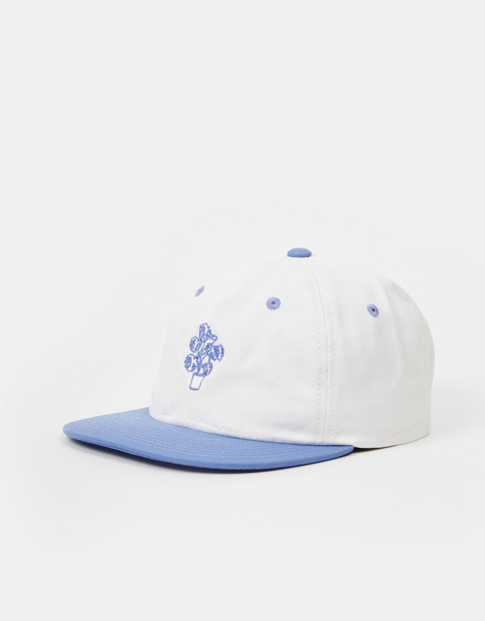 Route One Monstera Unstructured Strapback Cap - Natural/Lavender
