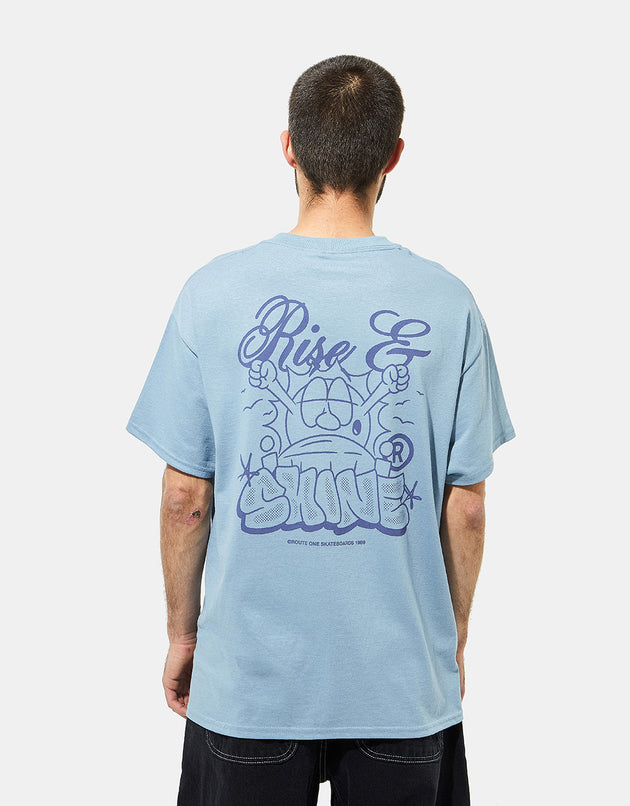 Route One Rise & Shine T-Shirt - Stone Blue