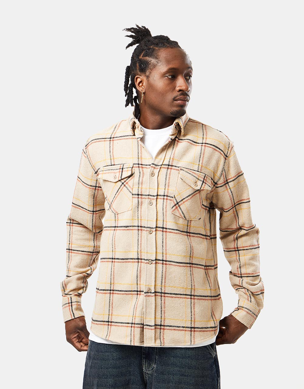 Route One Brockway Flannel Shirt - Sand