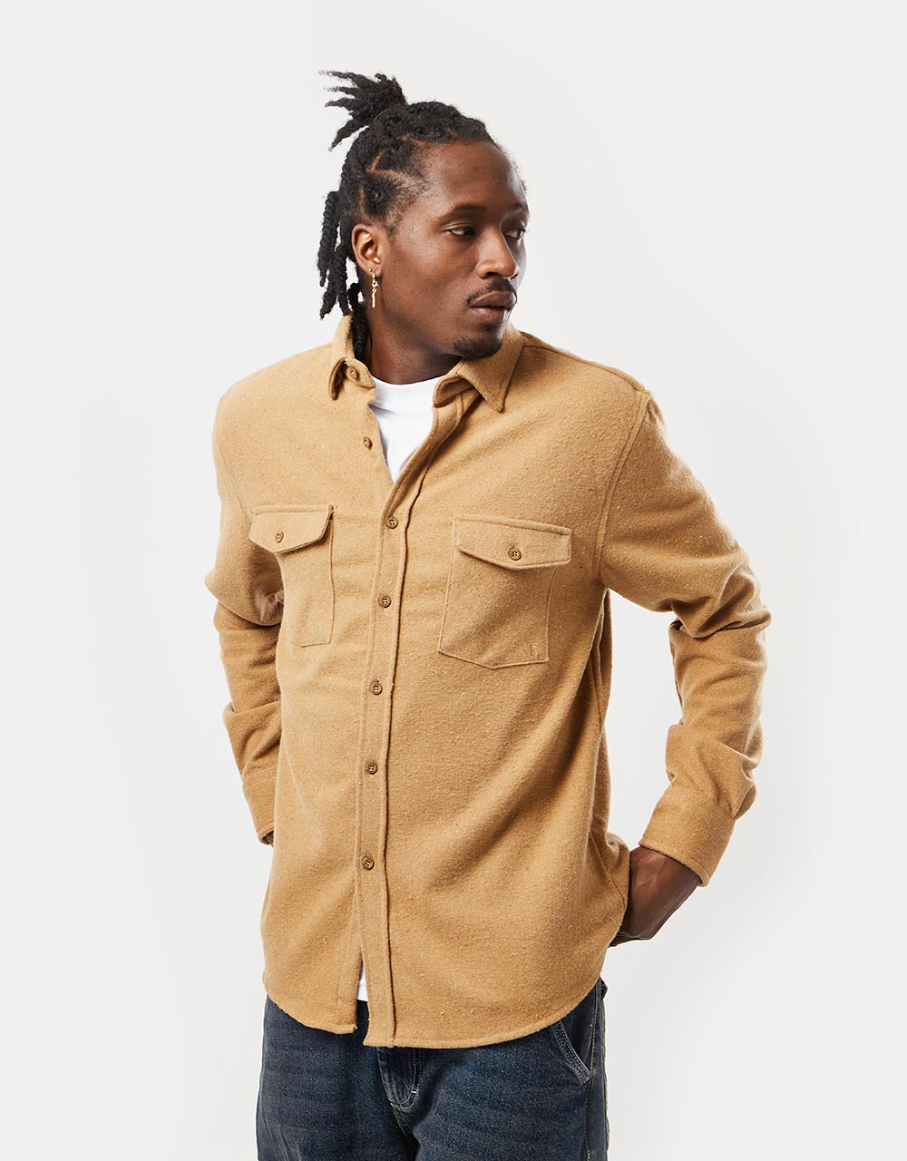 Route One Synwell Flannel Shirt - Biscotti