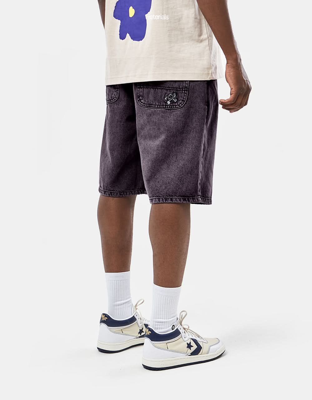 Route One Super Baggy Denim Shorts - Moderate Purple