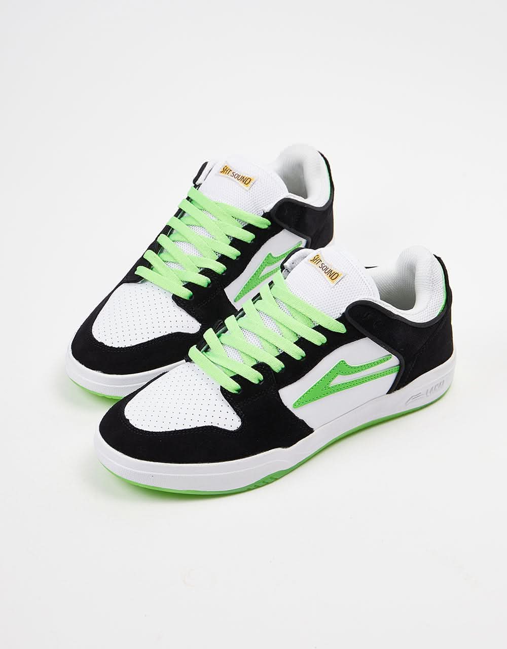 Lakai x Girl Yeah Right! Telford Low Skate Shoes Black/White Suede