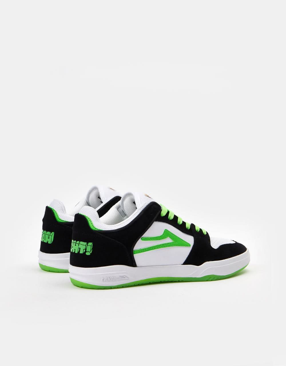 Lakai x Girl Yeah Right! Telford Low Skate Shoes Black/White Suede