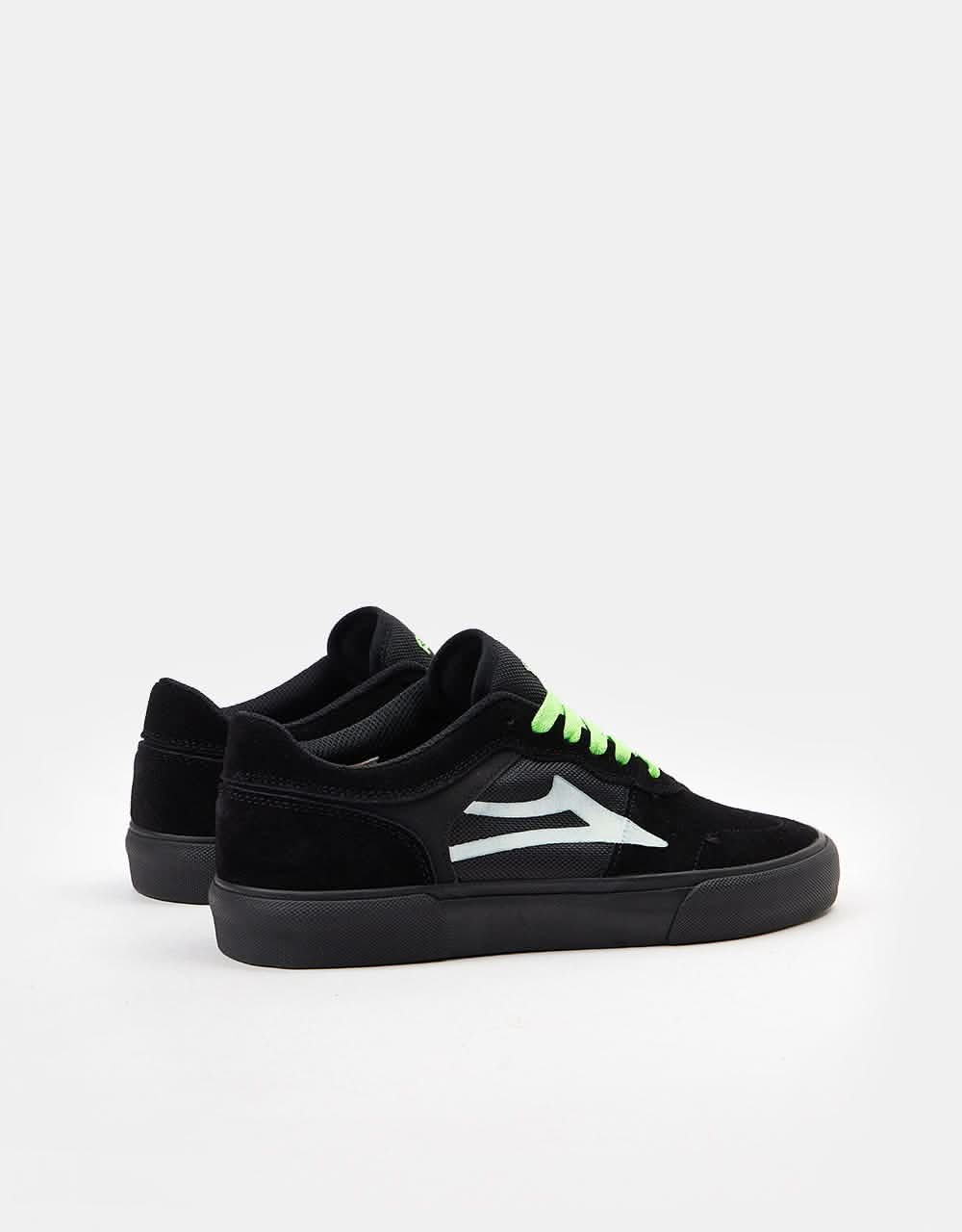 Lakai x Girl Yeah Right! Staple Skate Shoes Black/UV Green Suede