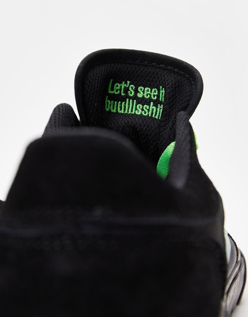 Lakai x Girl Yeah Right! Staple Skate Shoes Black/UV Green Suede