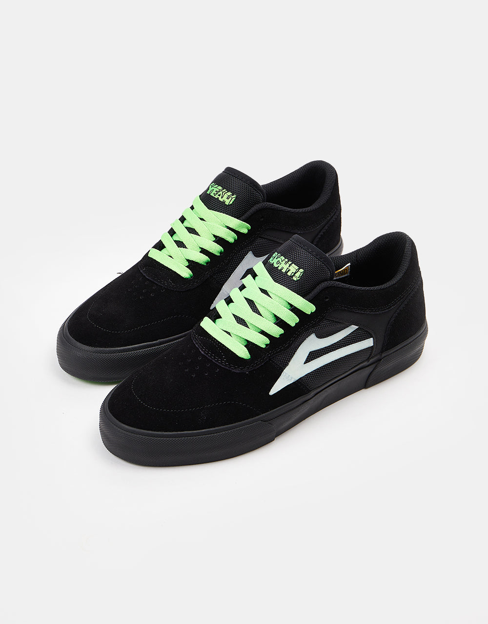 Lakai x Girl Yeah Right! Staple  Skate Shoes - Black/UV Green Suede