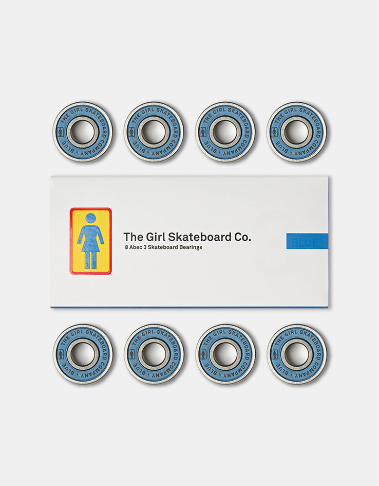 Girl Blue ABEC 3 Skateboard Bearings