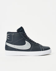 Nike SB 'Mason Silva' Zoom Blazer Mid QS Skate Shoes - Blackened Blue/Wolf Grey-Blackened