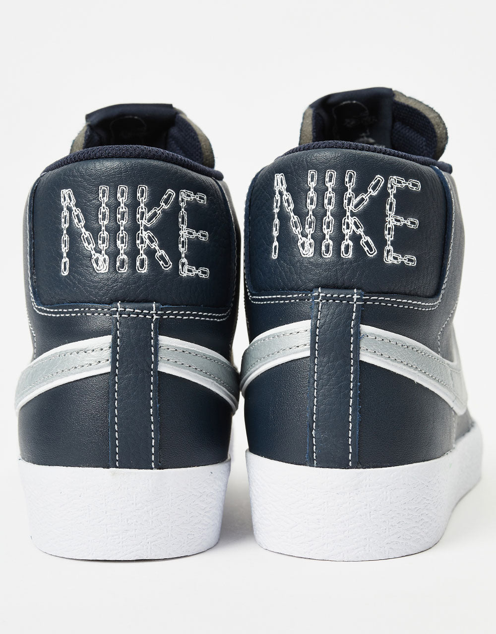 Nike SB 'Mason Silva' Zoom Blazer Mid QS Skate Shoes - Blackened Blue/Wolf Grey-Blackened