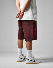 Route One Super Baggy OG Denim Shorts - Rhubarb