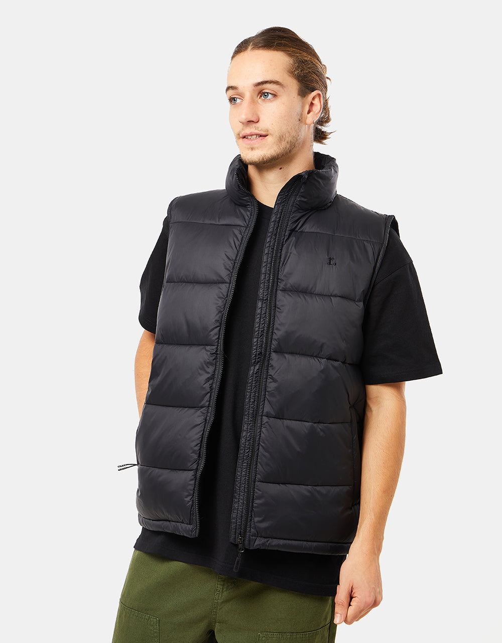 Route One Classic Puffer Gilet - Black