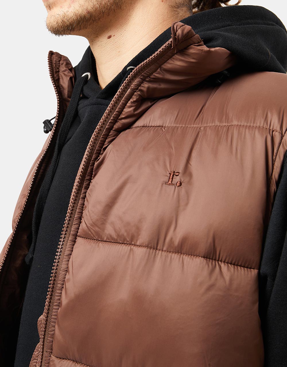 Route One Classic Puffer Gilet - Capuccino