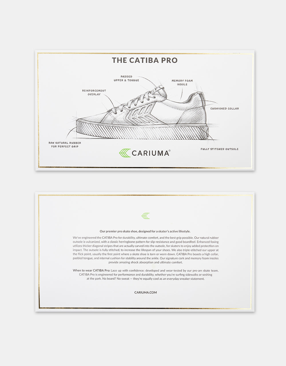 Cariuma Catiba Pro Skate Shoes - Off White Vintage/Black