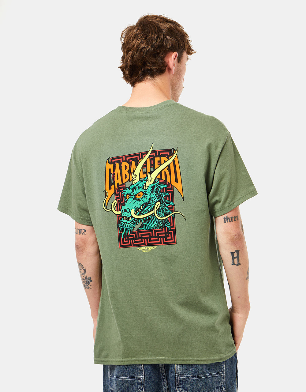 Powell Peralta Caballero Street Dragon T-Shirt - Military Green