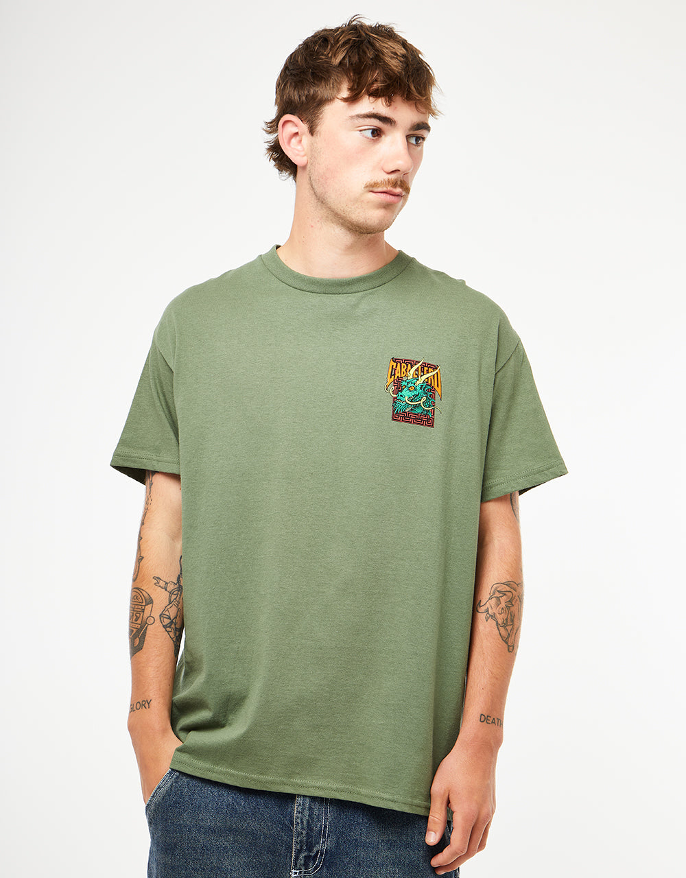 Powell Peralta Caballero Street Dragon T-Shirt - Military Green