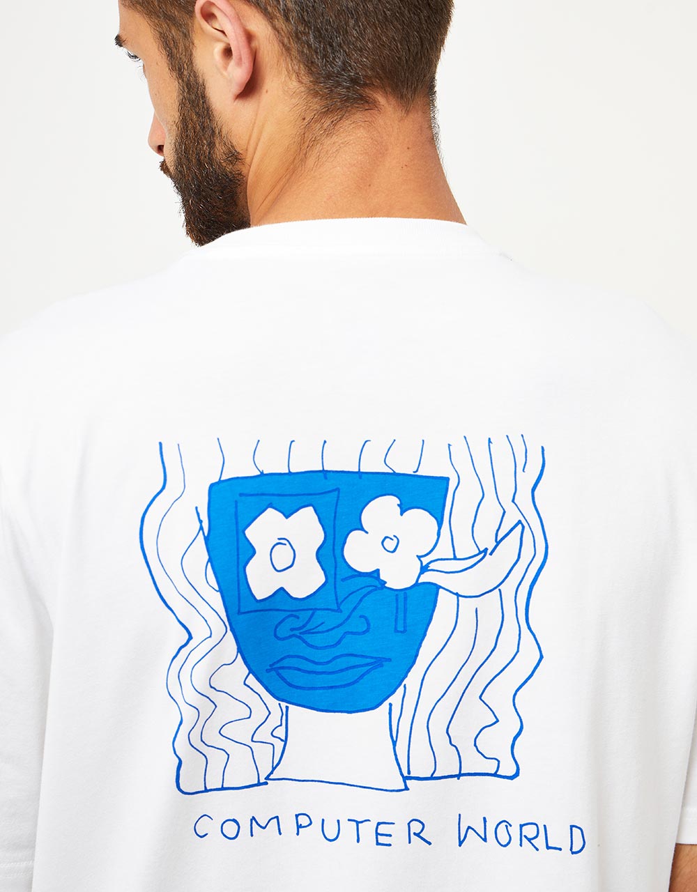 Adidas Shmoo Art T-Shirt - White/Bluebird/Team Royal Blue