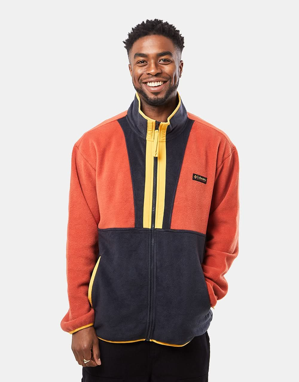 Columbia Back Bowl™ Full Zip Fleece - Warp Red/Raw Honey