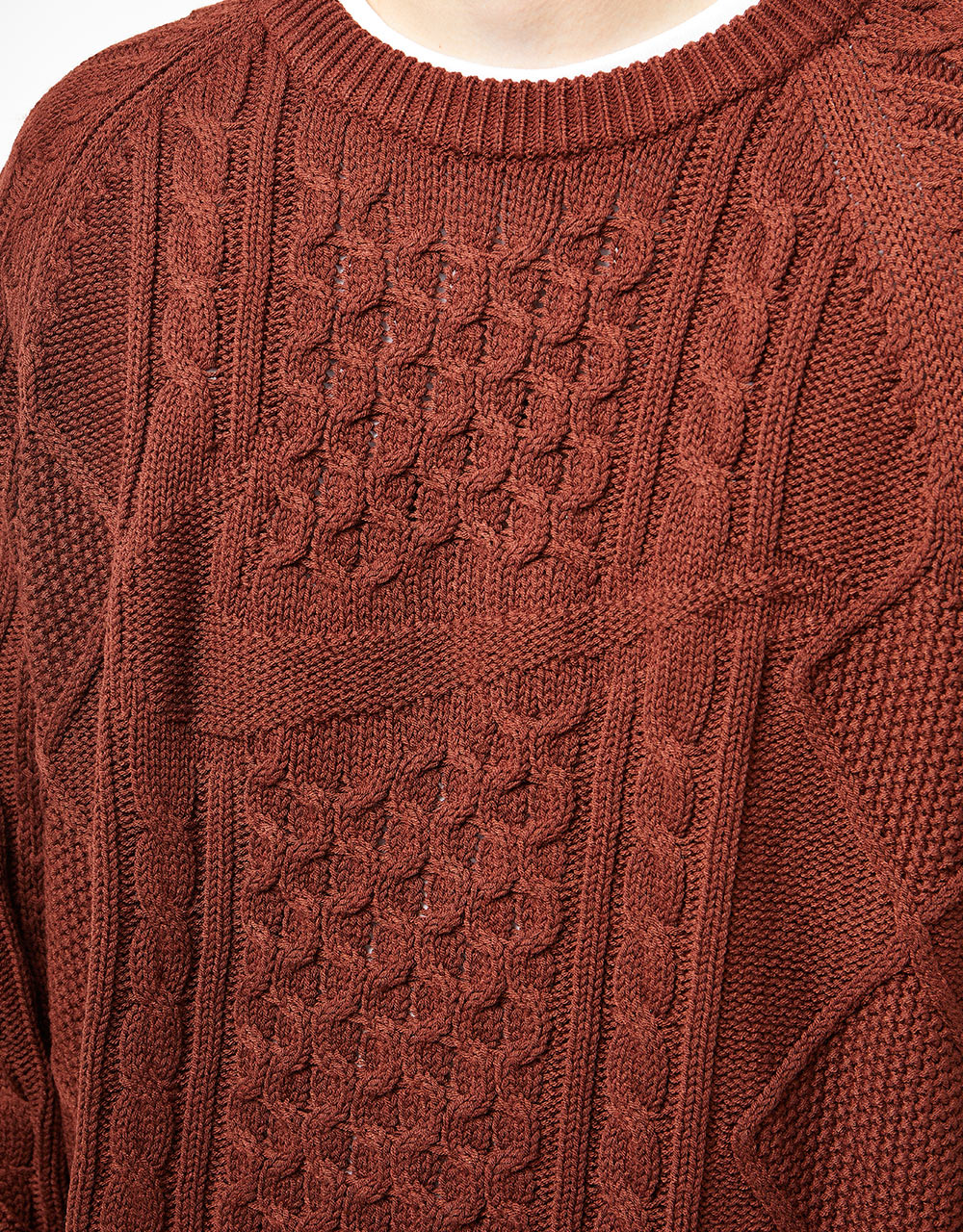 Nike Cable Knit Sweater - Oxen Brown
