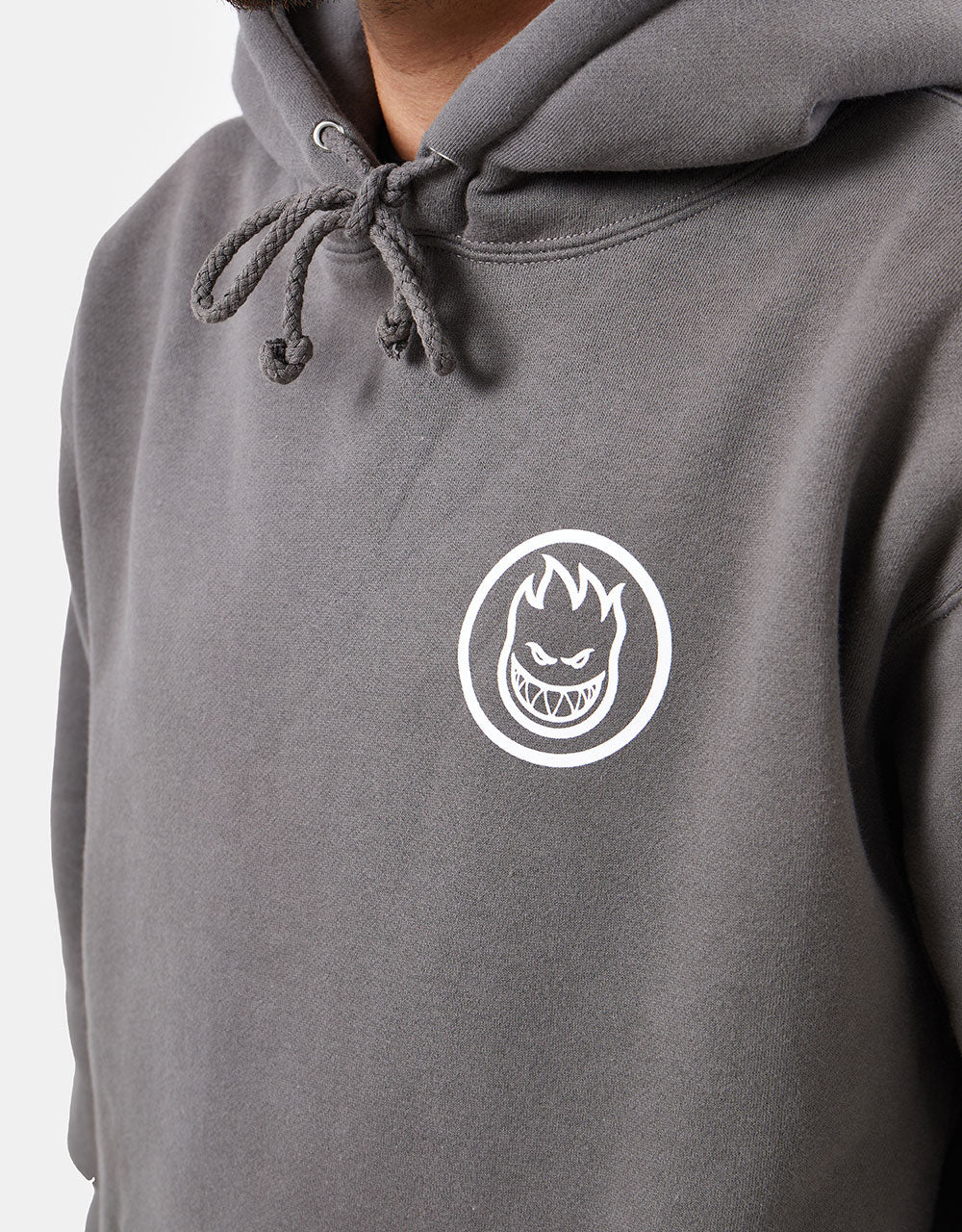 Spitfire Swirled Classic Pullover Hoodie - Charcoal/White