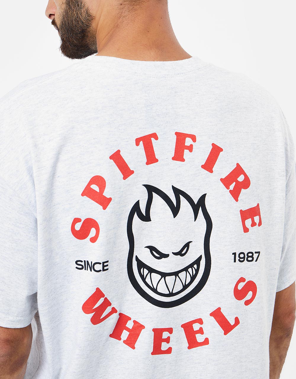 Spitfire Bighead Classic T-Shirt - Ash/Red/Black
