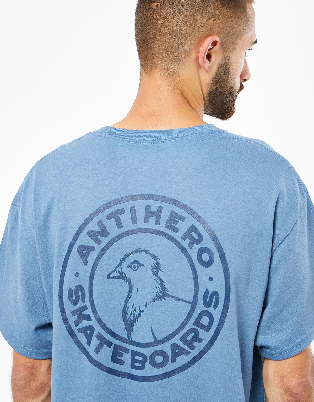 Anti Hero Basic Pigeon Round T-Shirt - Indigo Blue/Navy