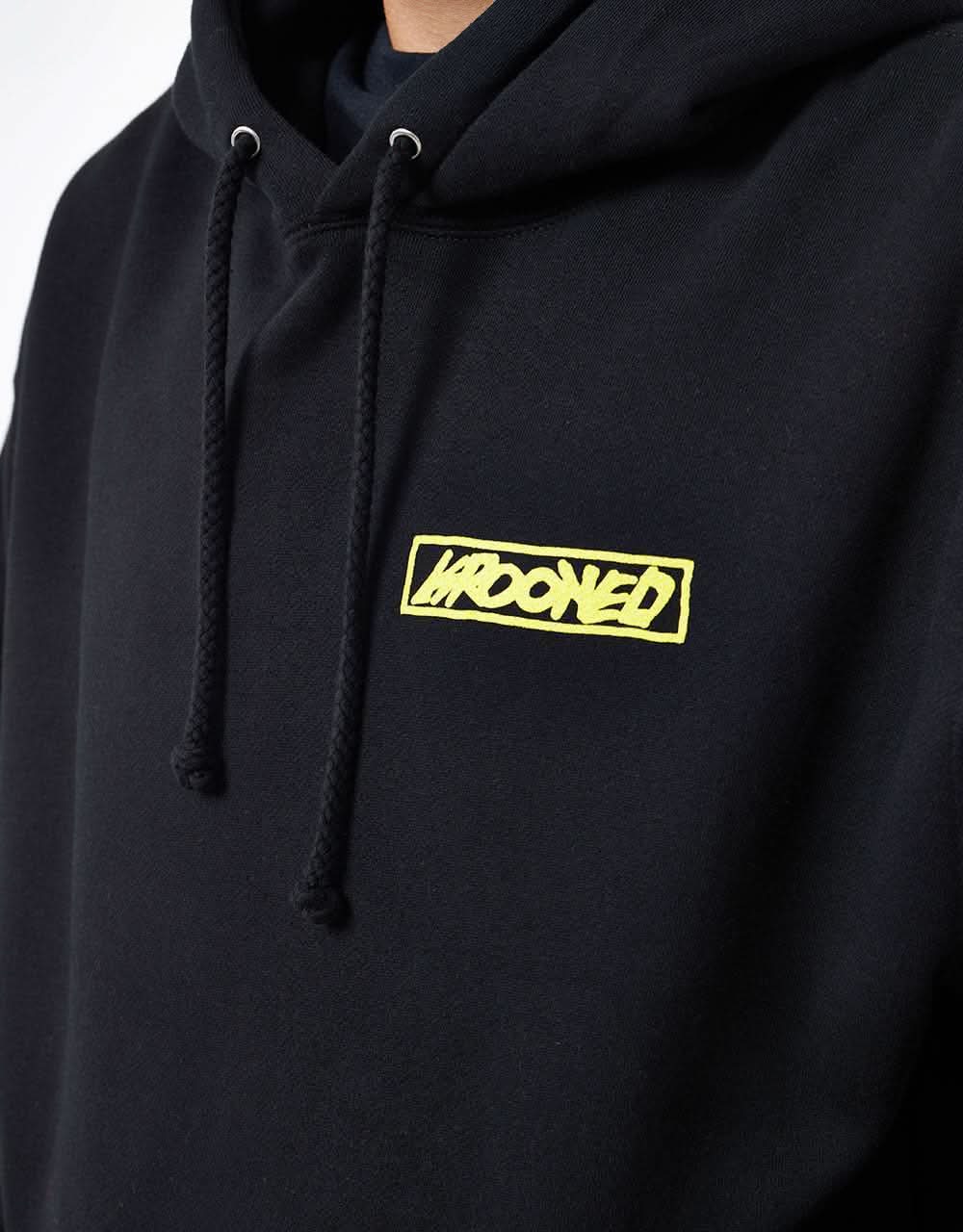 Krooked Moonsmile Raw Pullover Hoodie - Black/Yellow