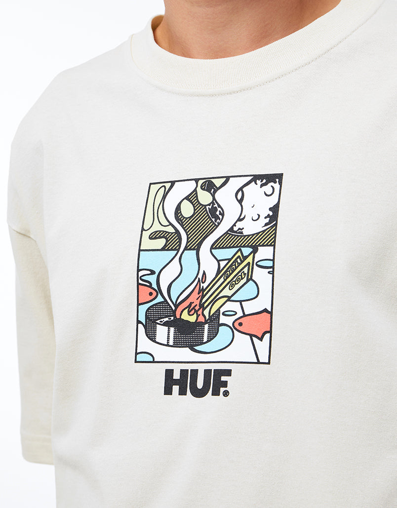 HUF Burning Away T-Shirt - Bone