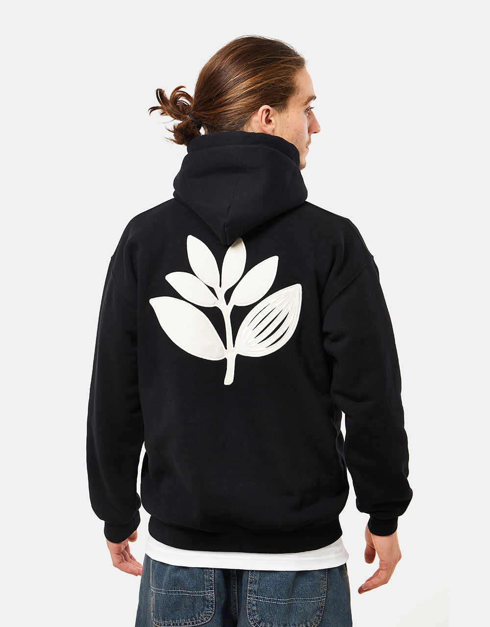Magenta Cord Plant Pullover Hoodie - Black – Route One