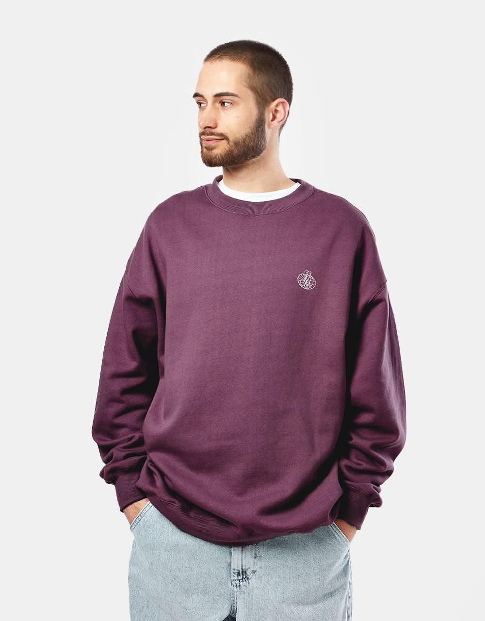 Last Resort AB Atlas Monogram Crewneck - Plum