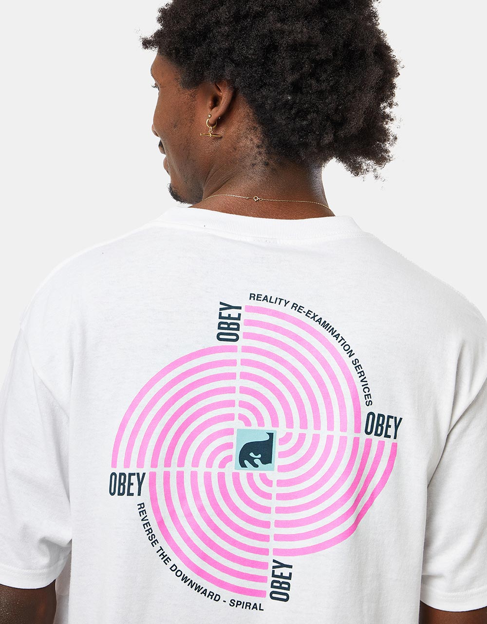 Obey Downward Spiral T-Shirt - White