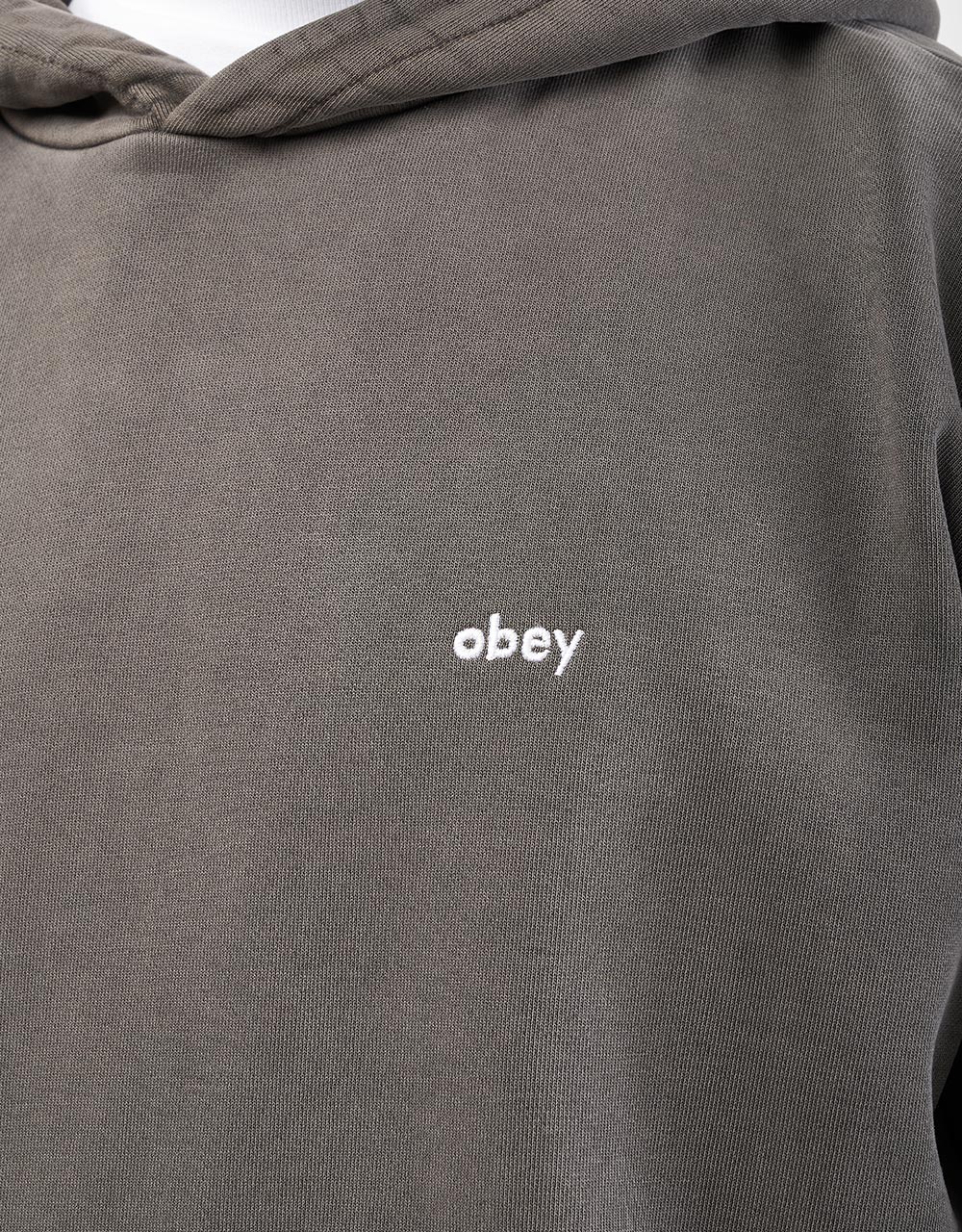 Obey Lowercase Pigment Pullover Hoodie - Pigment Digitial Black