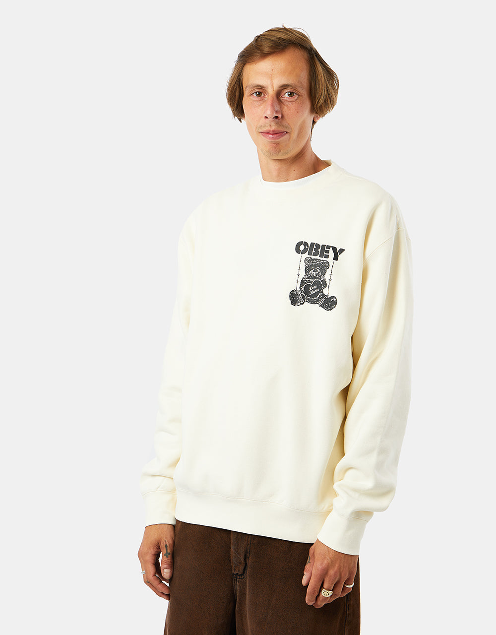 Obey Love Hurts Crewneck - Unbleached