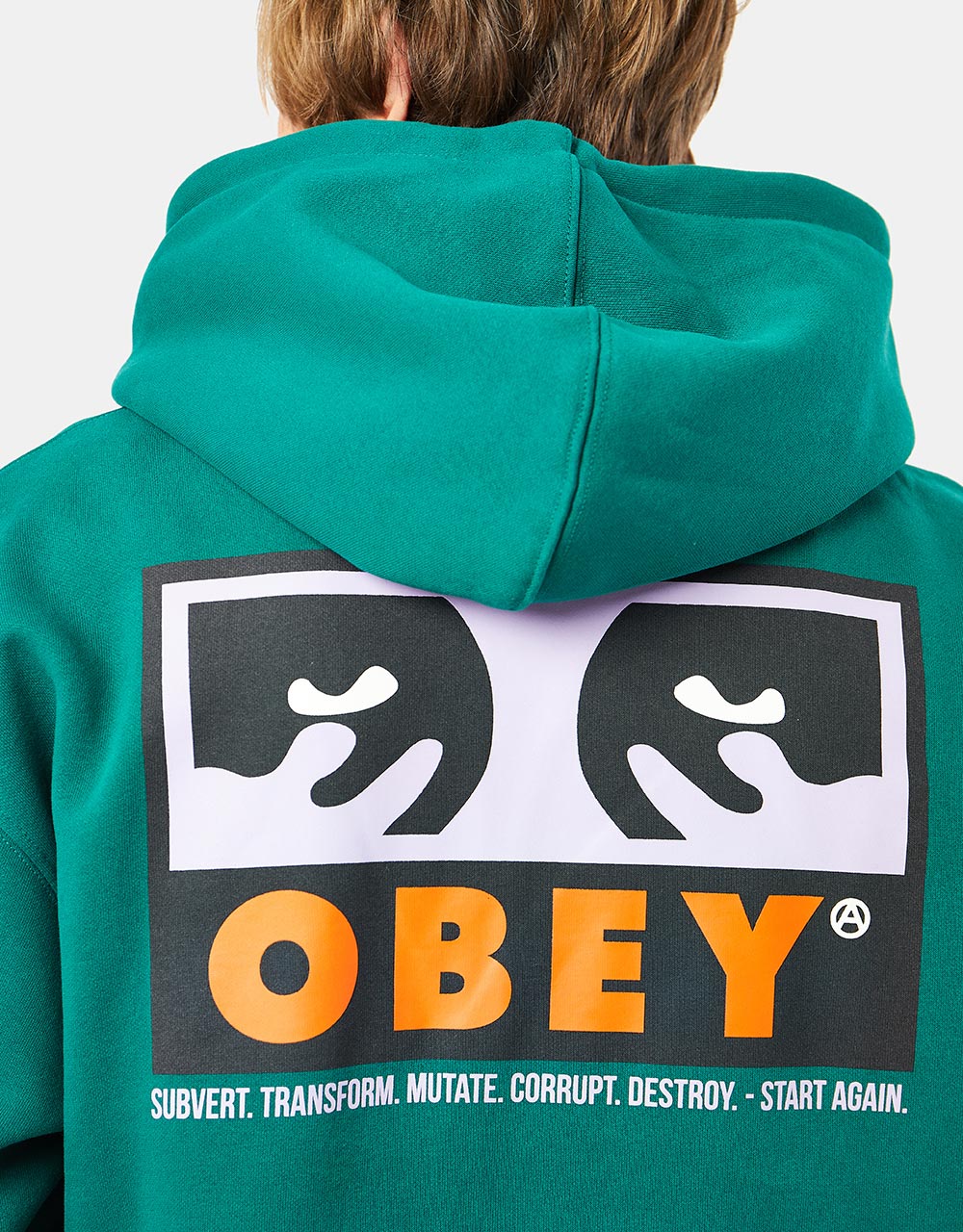 Obey Subvert Pullover Hoodie - Adventure Green