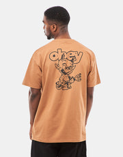 Obey Demon T-Shirt - Brown Sugar