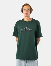 Pass Port Thistle Embroidered T-Shirt - Forest Green
