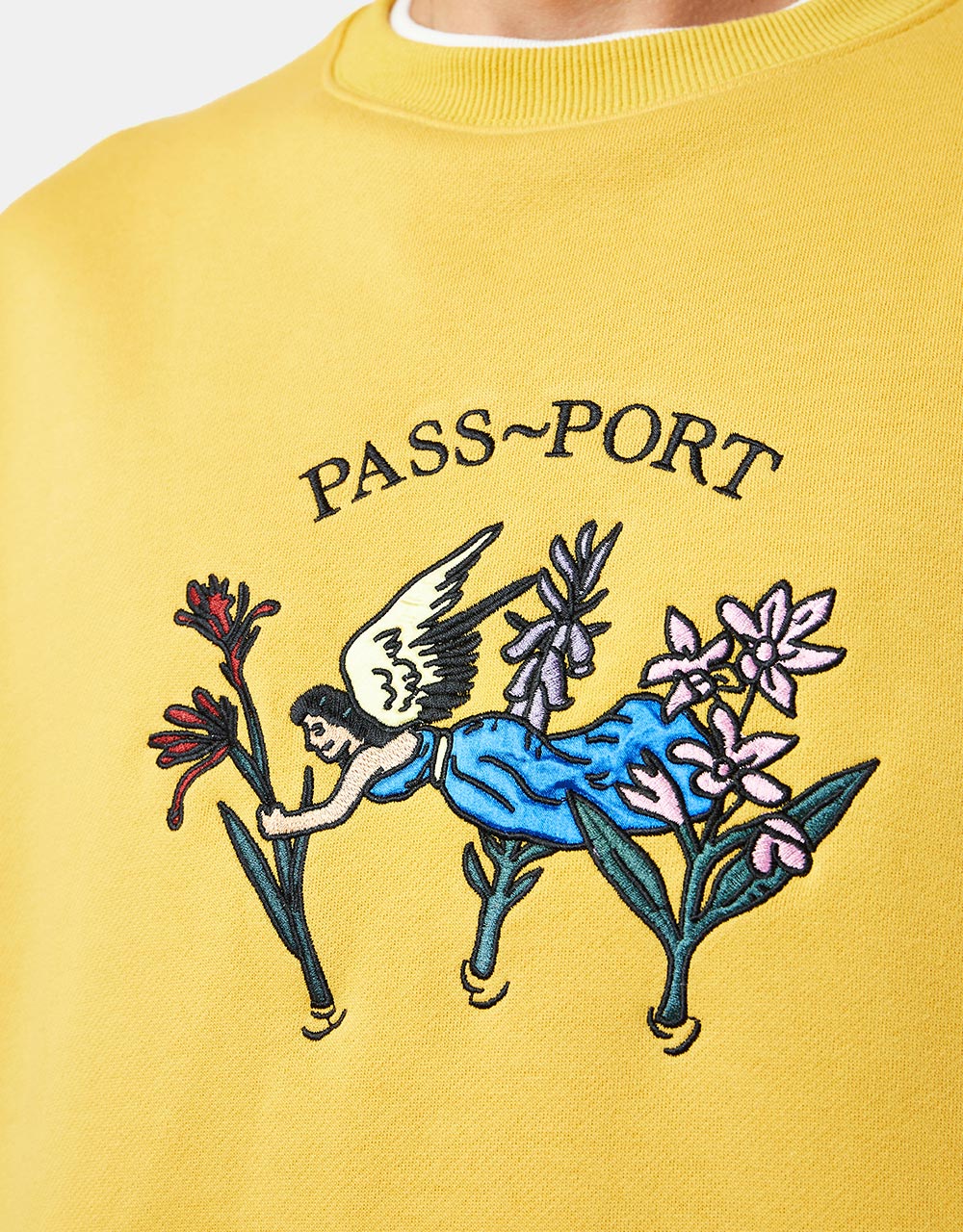 Pass Port Gardening Appliqué Sweater - Mustard