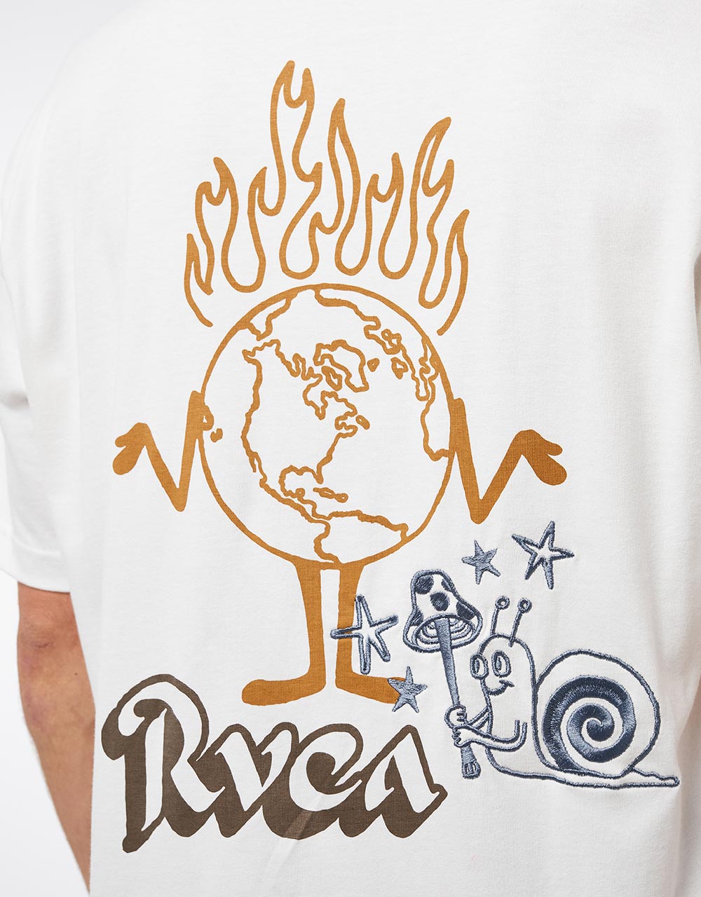 RVCA Scorched Organic T-Shirt - Salt