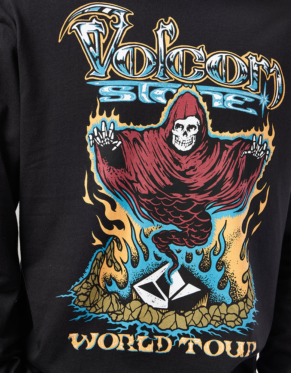 Volcom Stone Ghost L/S T-Shirt - Black