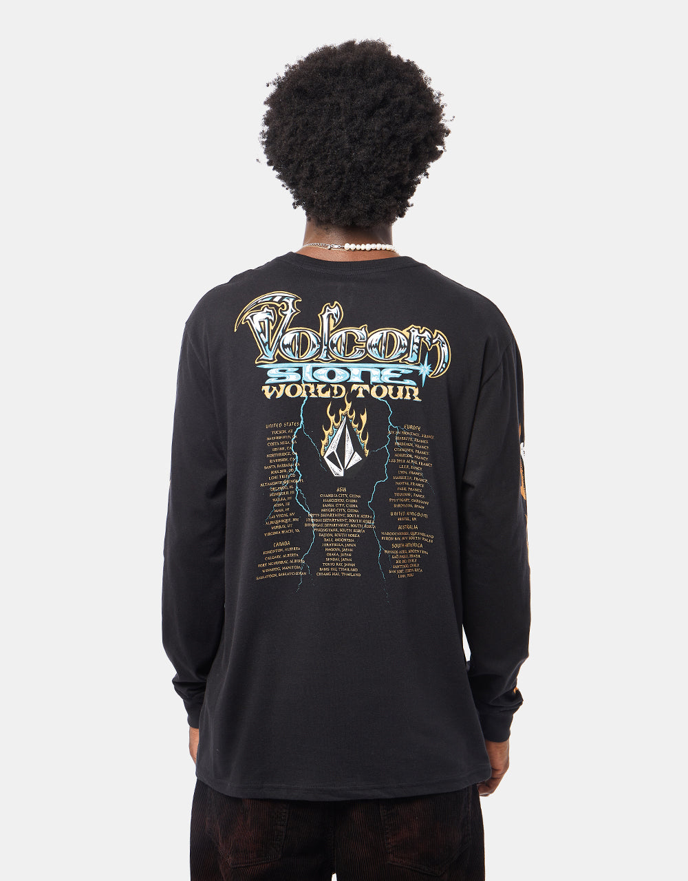 Volcom Stone Ghost L/S T-Shirt - Black