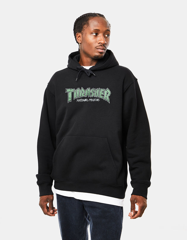 Thrasher Brick Pullover Hoodie - Black